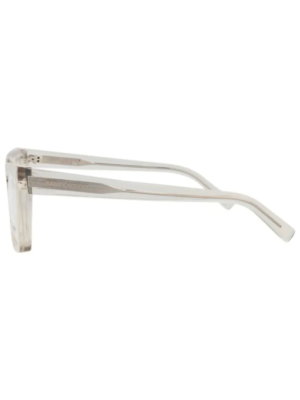 New Saint Laurent Women's Eyeglasses Cat Eye Acetate Frame Beige Beige